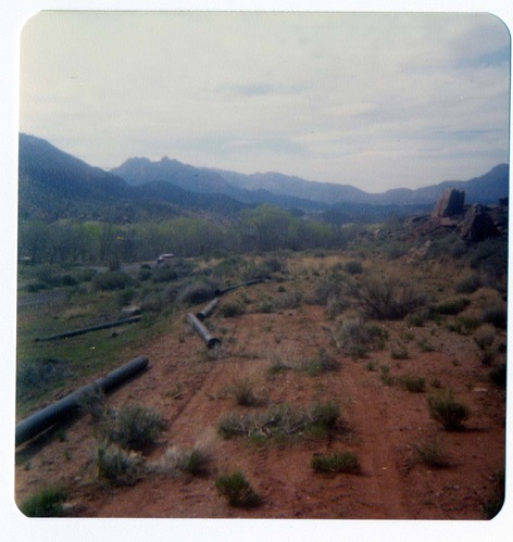 The Springdale water pipeline during construction.