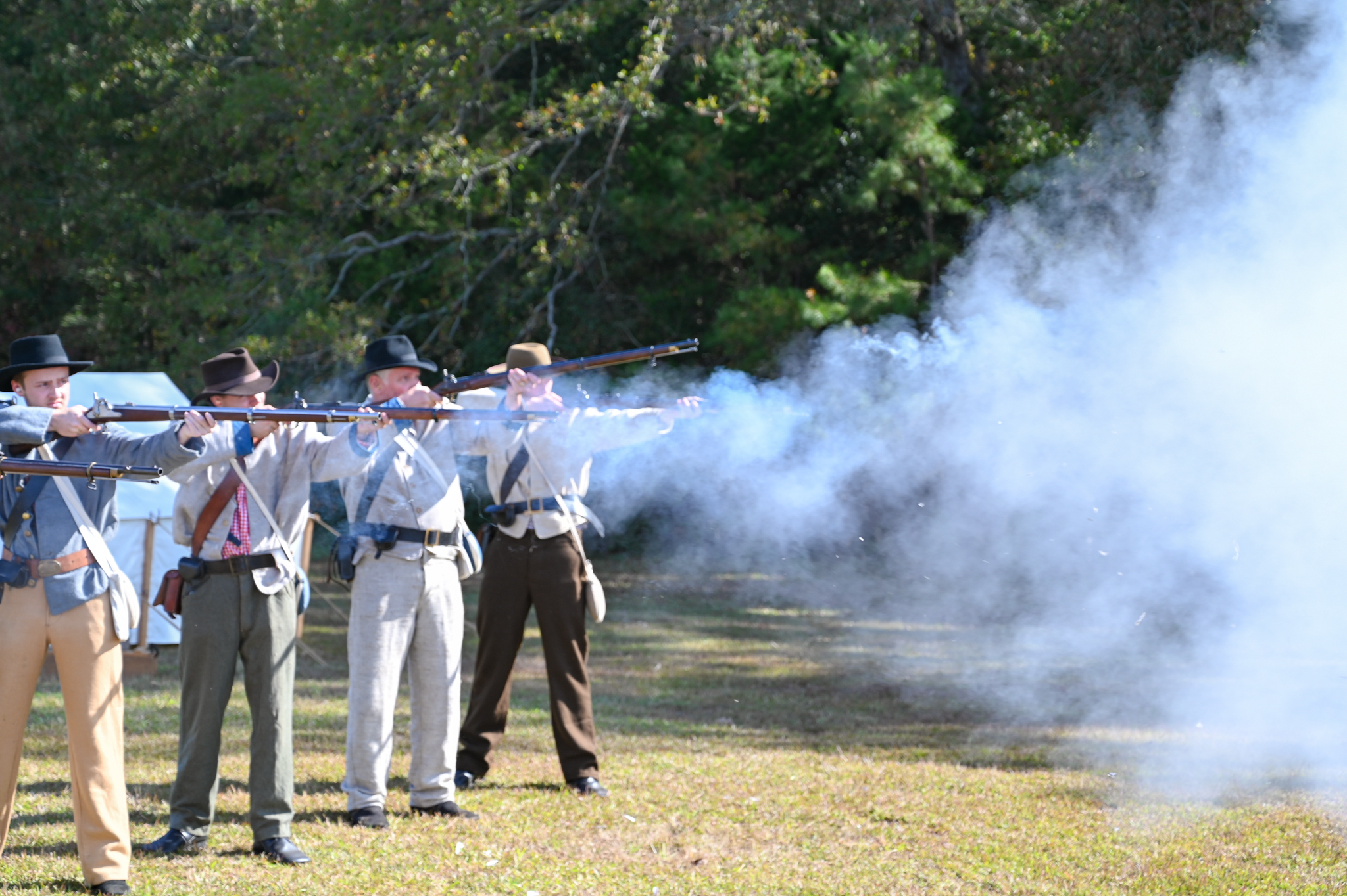 Confederate infantry demonstration.