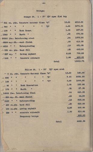 50990.PB#001--Approximate estimate of cost of eliminating grade crossings through Bloomfield including Watsessing [1910.05]