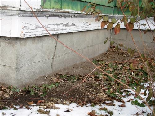 George Wallace House Foundation and Front Porch Cracks Harry S Truman NHS. These photos were taken to use as part of a PMIS request for funds to have the foundation and front porch replaced.