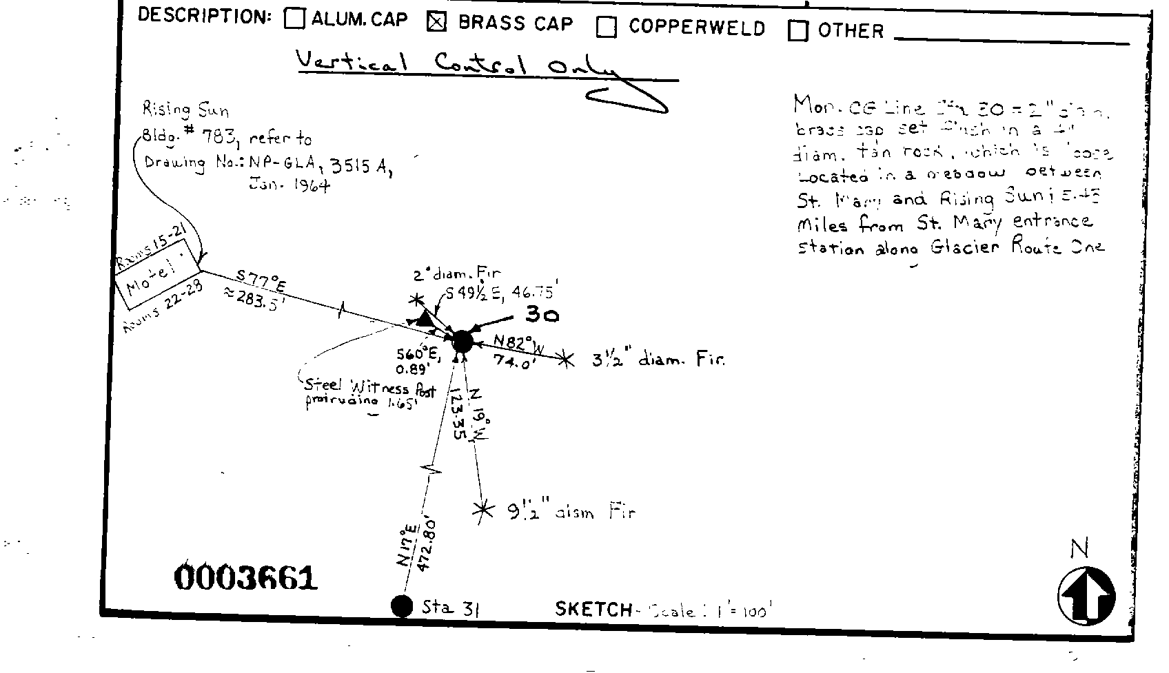 00003661 Survey Monumentation Sketch