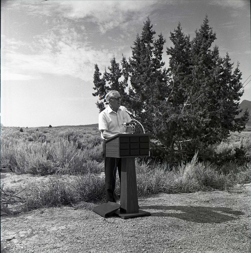 BW Photos of the groundbreaking ceremony for the Kolob Canyons Visitor Center.