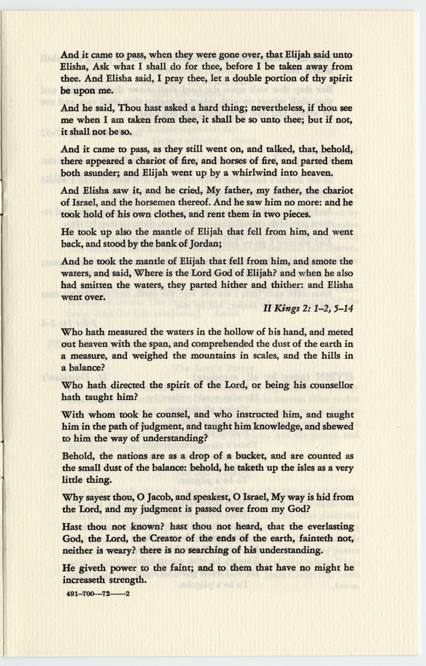 A program with 9 pages and a white cover