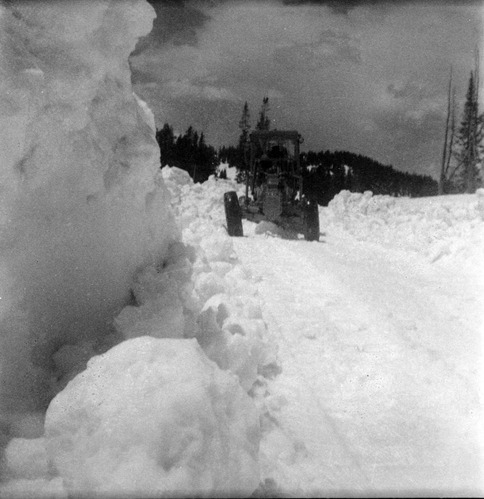 BW Photos of snow plowing at Cedar Breaks - 2 x 2.