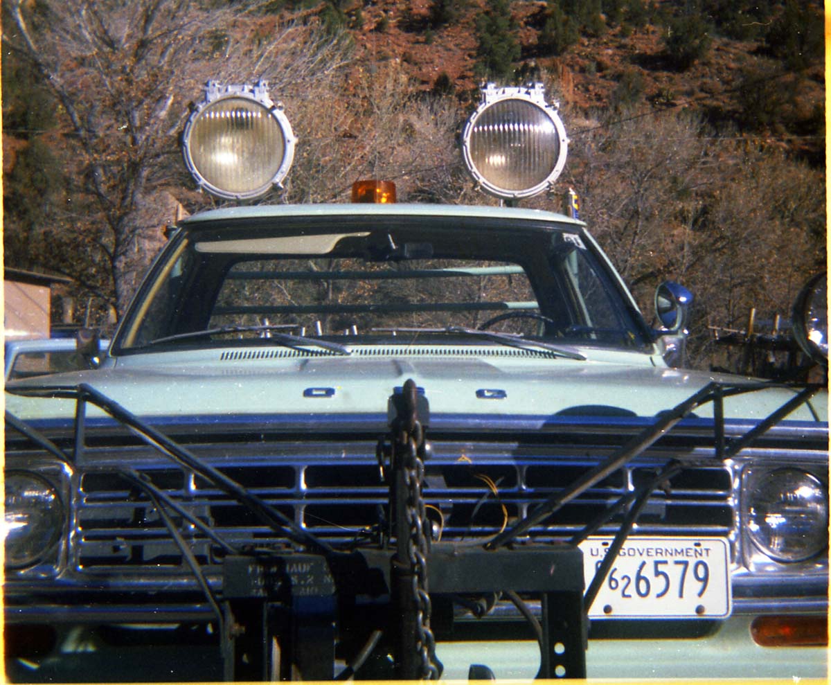 Color Photos of Park Service trucks.