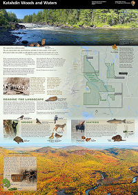 Accessible PDF file of two-page Unigrid brochure for Katahdin Woods and Waters National Monument