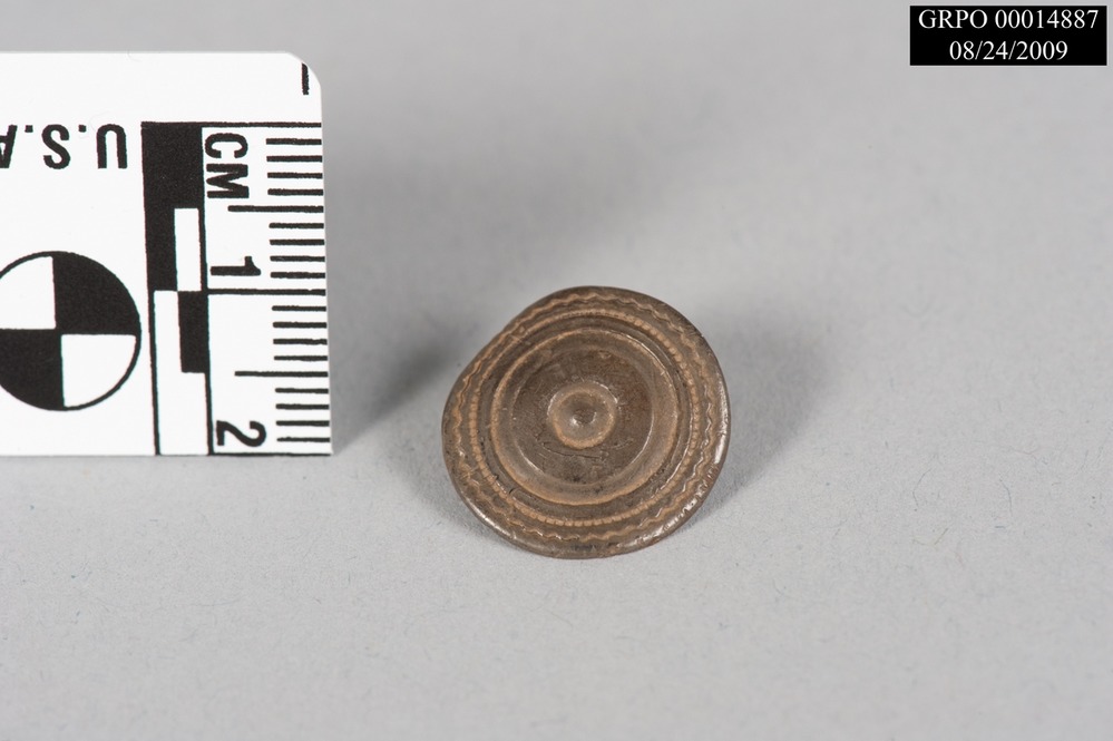 Button with concentric circle design
