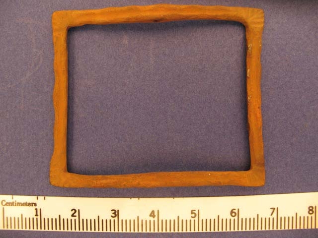 Rectangular brass shoe buckle frame