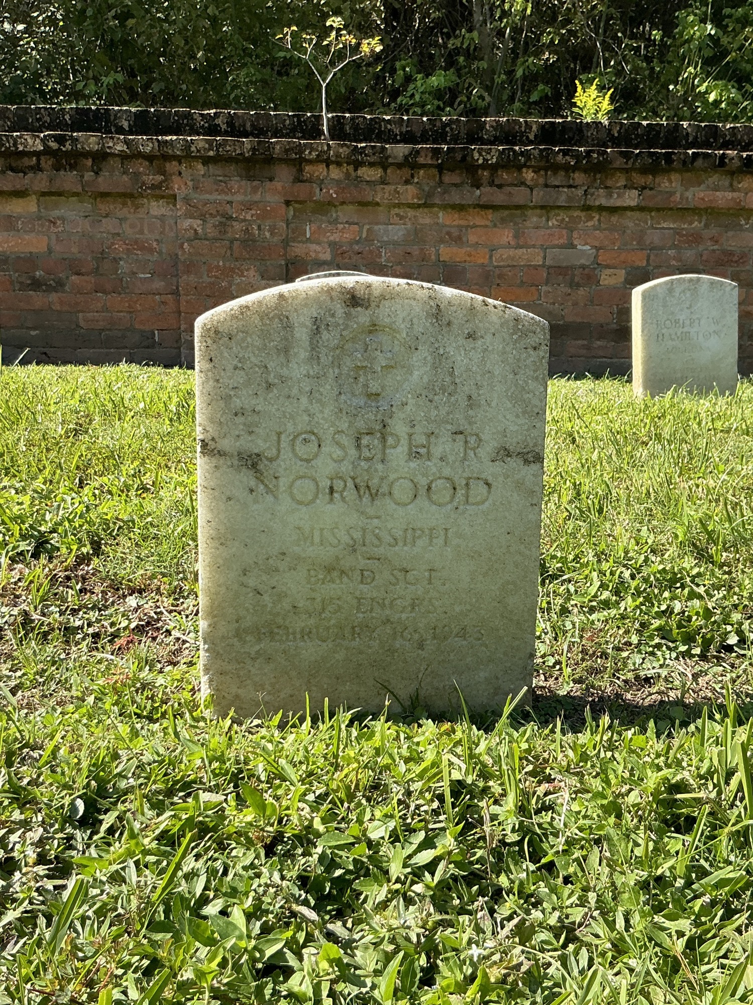 Front of upright marble headstone with flat face.