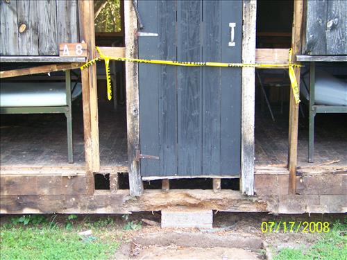 Rehab 11 historic structures in Cabin Camp 5 at Prince William Forest Park July 2008