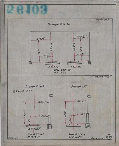 56103.LB--clearance sketches--Structures less than 8 feet from center line of track or less than 22 feet above top of rail [Group 09]