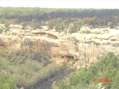 Photos of cliff dwelling ruins in the aftermath of the Long Mesa Fire, Mesa Verde National Park