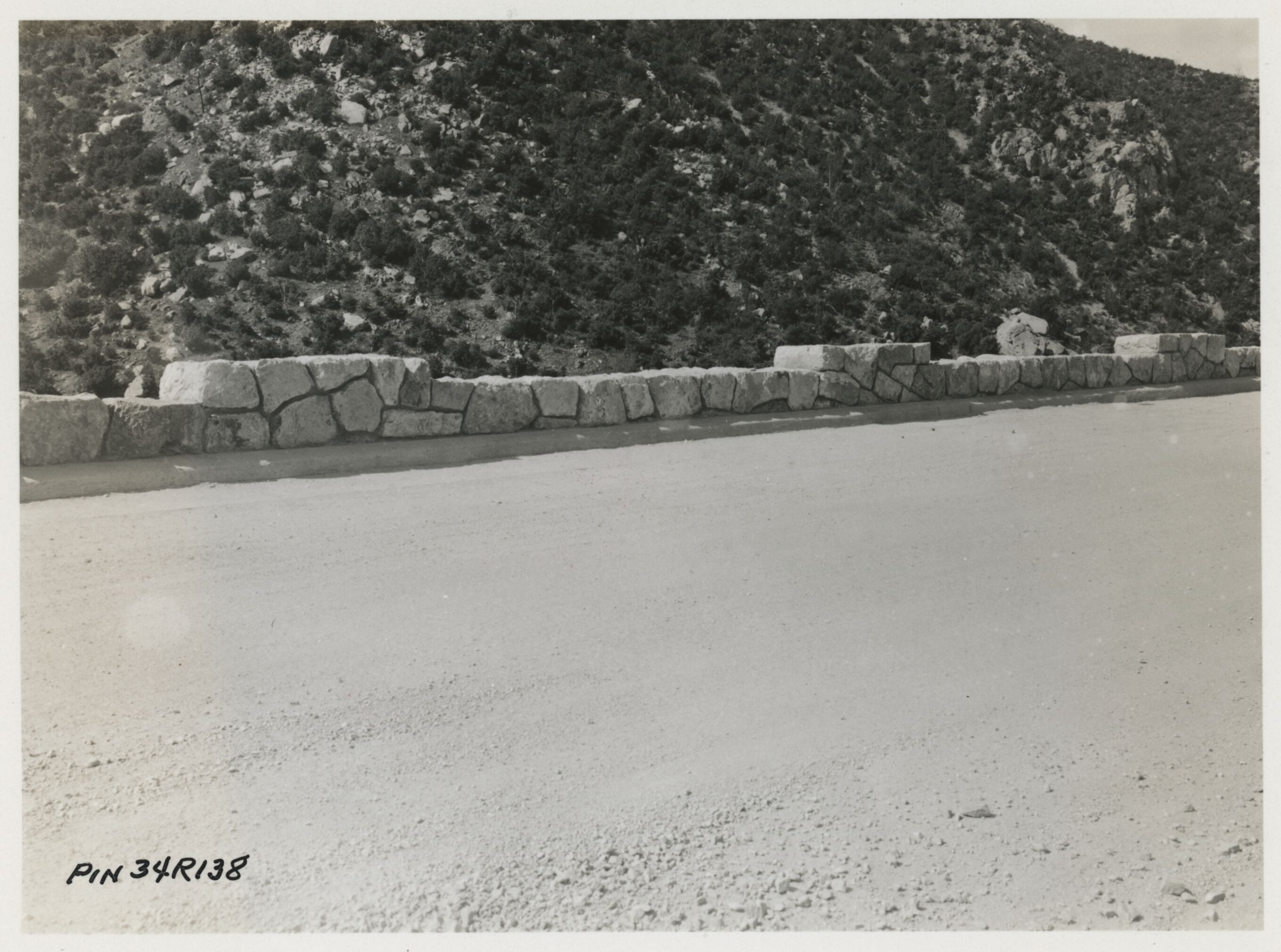 Bear Gulch Entrance Road Rock Wall