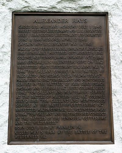 Brigadier General Alexander Hays Statue