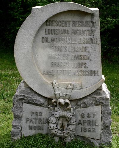 Louisiana Crescent Regiment Monument at Shiloh National Military Park in May 2004