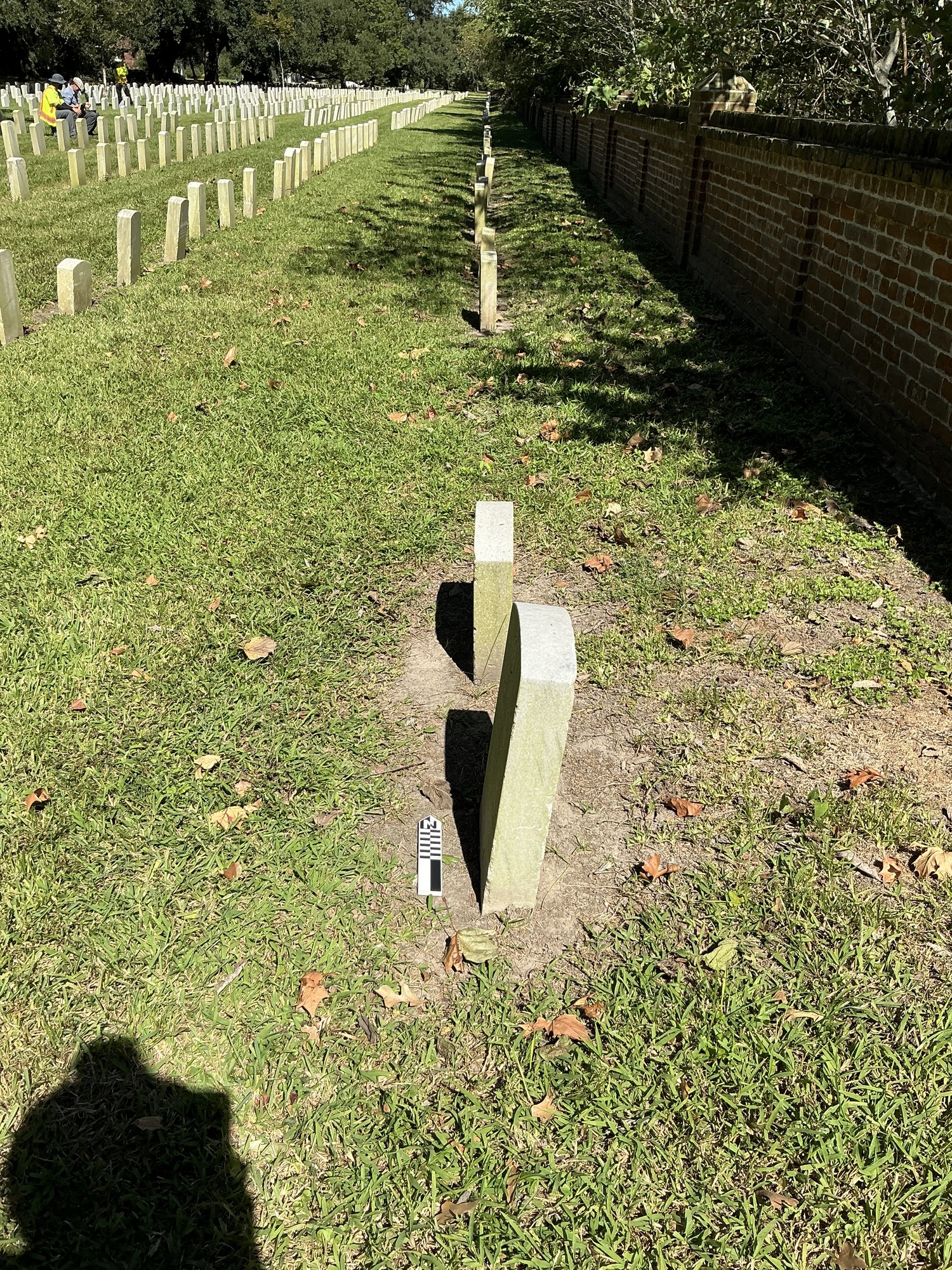 Extra image of upright marble headstone with flat face.