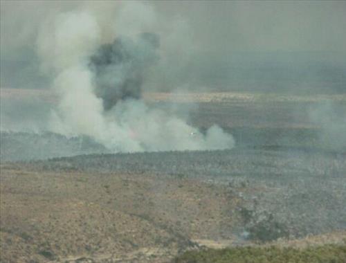 Aerial photographs of Long Mesa Fire at Mesa Verde National Park, July 29-Aug. 4, 2002