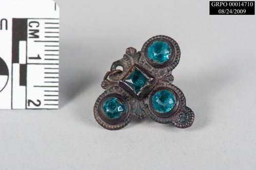 Brass Pendant with Cut Glass Insets