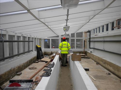 Kenilworth Aquatic Gardens Historic Greenhouse Repair - 50 percent completion December 22, 2010