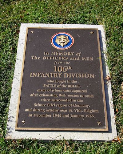 Plaques Located  In Front of Visitor's Cente