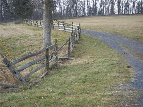 Historical Fences Area: 1st Day North, 1st Day West, Culps Hill at Gettysburg National Military Park in January 2008