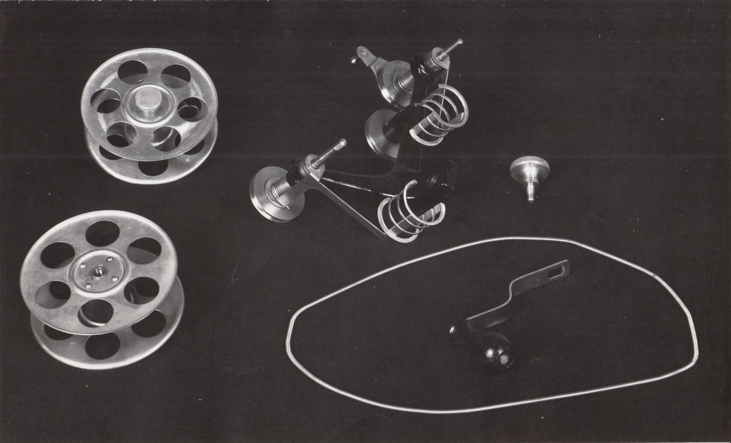 Edison home projecting kinetoscope, take-up arm, parts.