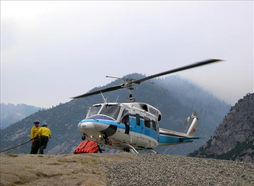 Helicopter operations on the Comb Complex wildfire, Sequoia and Kings Canyon National Parks, summer 2005