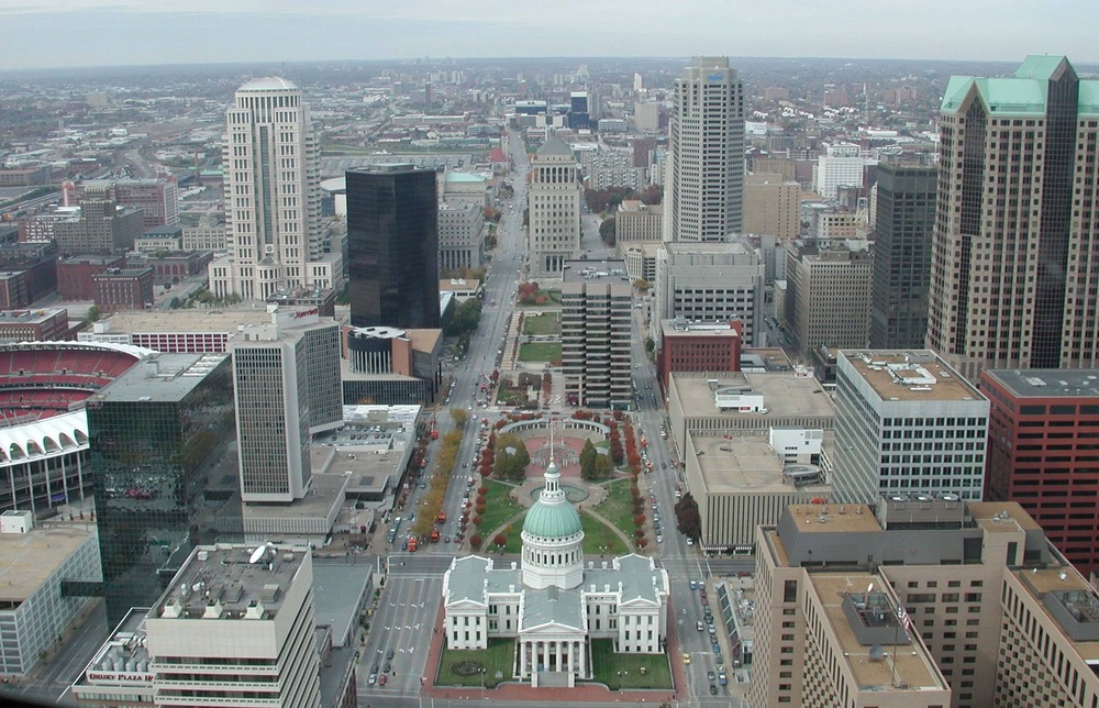 View of the Old Courthouse from the Gateway Arch