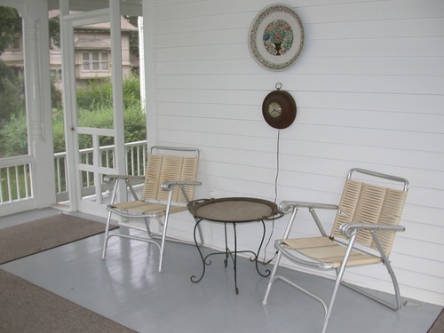 A favorite spot in the warm months, the Trumans spent many hours on the back porch reading or playing cards.