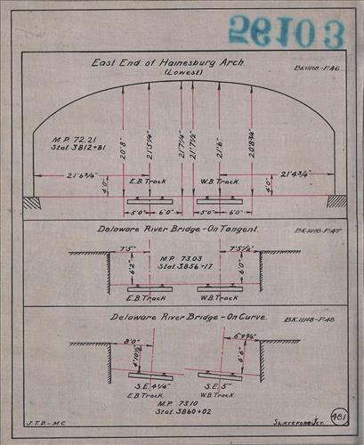 56103.LB--clearance sketches--Structures less than 8 feet from center line of track or less than 22 feet above top of rail [Group 14]