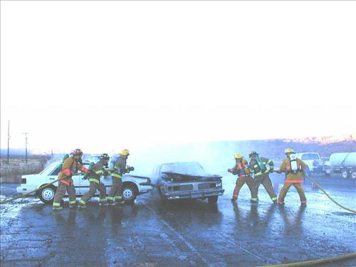 Vehicle fire training at Mesa Verde National Park, 2001