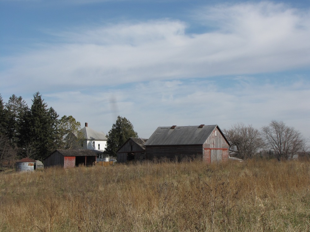 The 45-acre Thompson Farmstead includes former cropland and historic farm buildings.