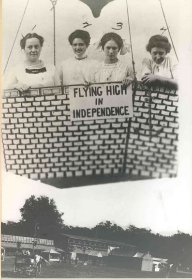 Bess Wallace (far right) and friends at the Independence Fair, circa 1900. Credit: Harry S. Truman Library, #72-4010.