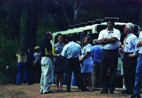 Color Photos of the official launch of the Zion shuttle system- same day as the new visitor center opening.