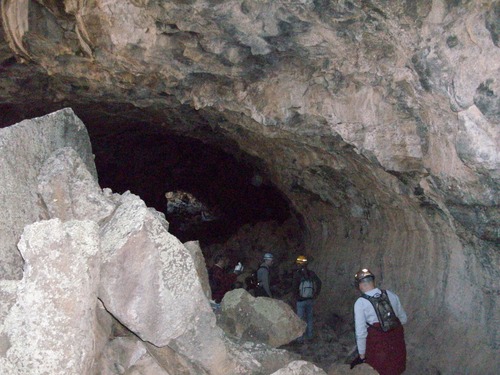 Cavers enter the realm of Braided Cave.