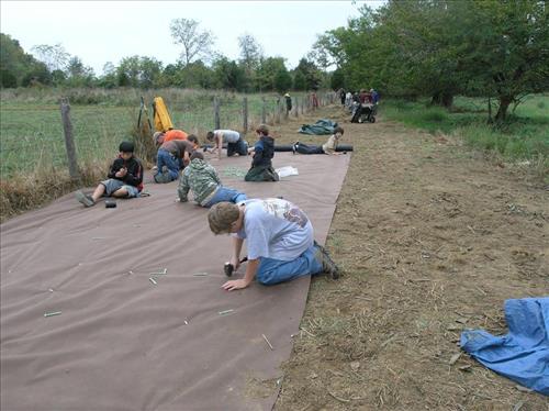 Public Lands Day project at the Miller Farm on Antietam National Battlefield; improving the riparian buffer.