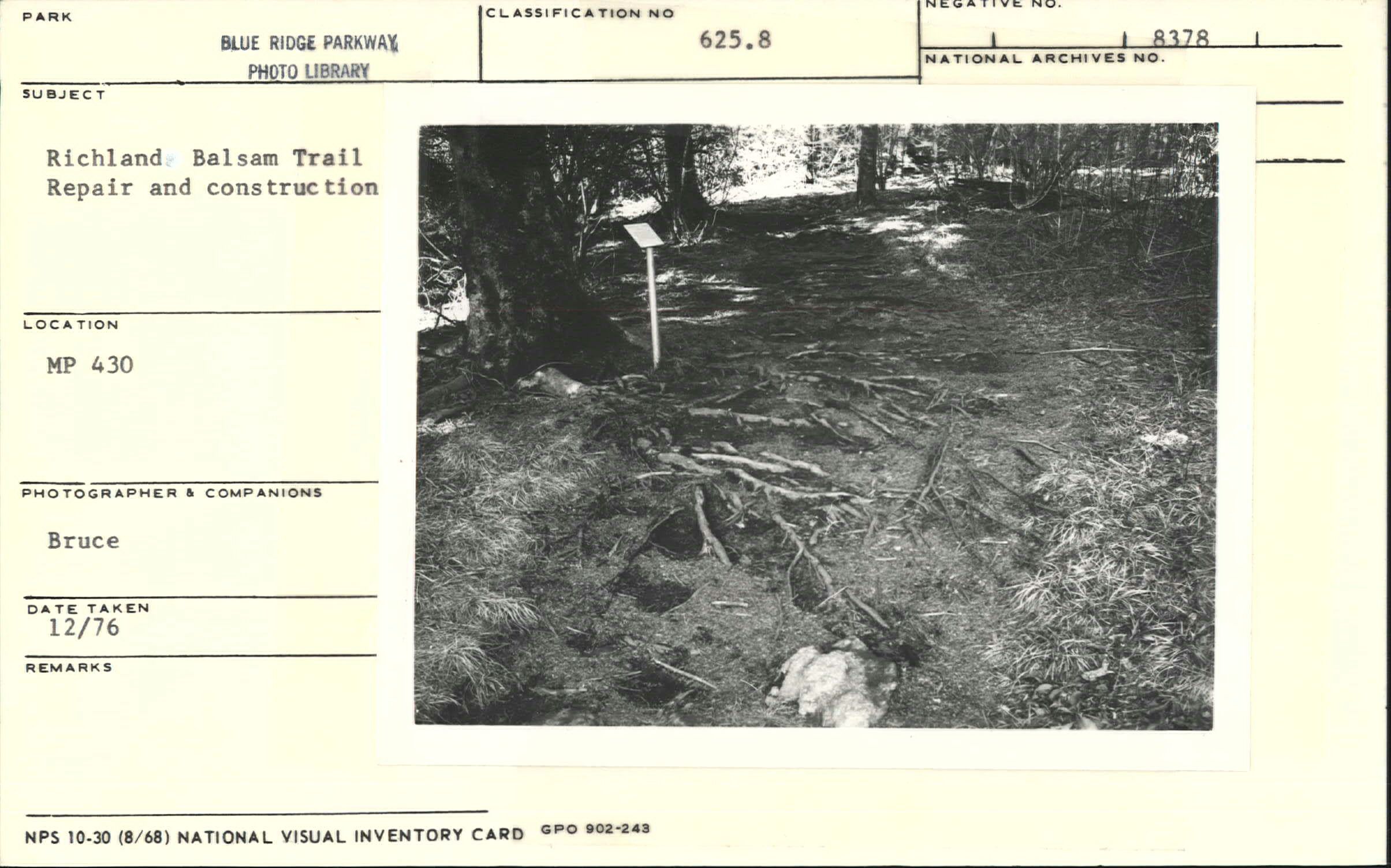 Richland Balsam Trail repair and construction