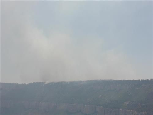 Smoke and fire photos from Swamp Point observation area, June 26, 2003, during the Powell Fire, Grand Canyon National Park