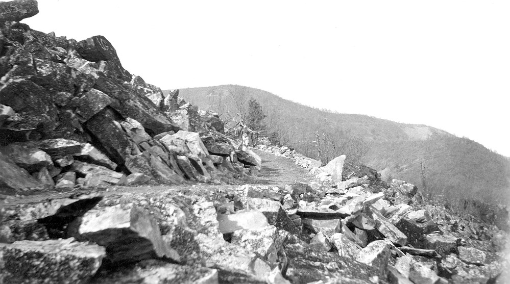 1934 photo of the Appalachian Trail around Blackrock