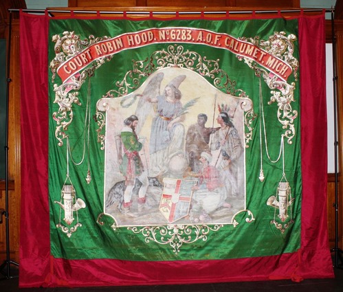 A banner for the Ancient Order of Foresters