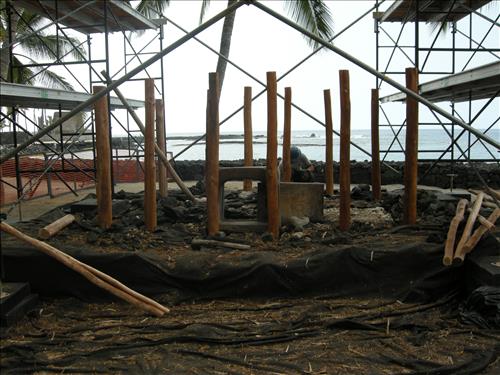 Rebuild Hale o Keawe Scale Model at Pu'uhonua o Honaunau National Historical Park in Spring 2010