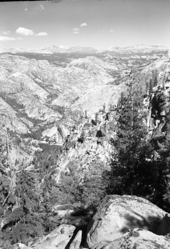 Tuolumne Meadows and vicinity from Tuolumne Peak Pass.