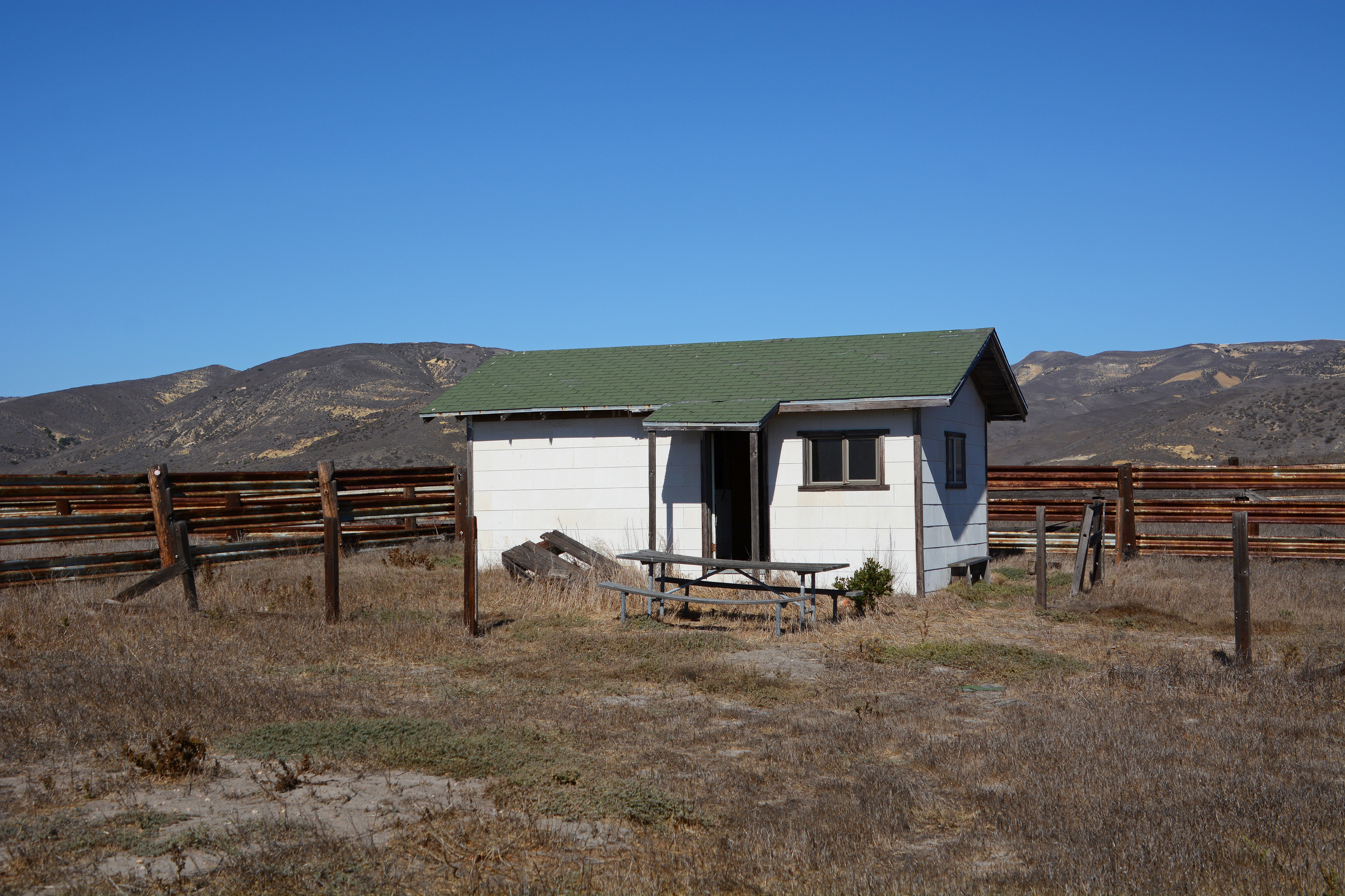 small building in corral