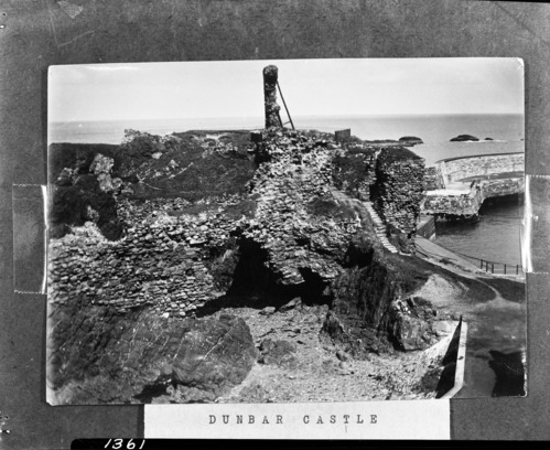 Dunbar Castle, Scotland, was the ancient seat of the Earls of Dunbar, later of the Stuart family. Mary Queen of Scots lived in the castle with her first husband, Lord Darnley, and later with the Earl of Bothwell.