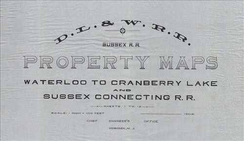 52413.LK--Property Map--Sussex Railroad Company--Waterloo to Cranberry Lake, NJ