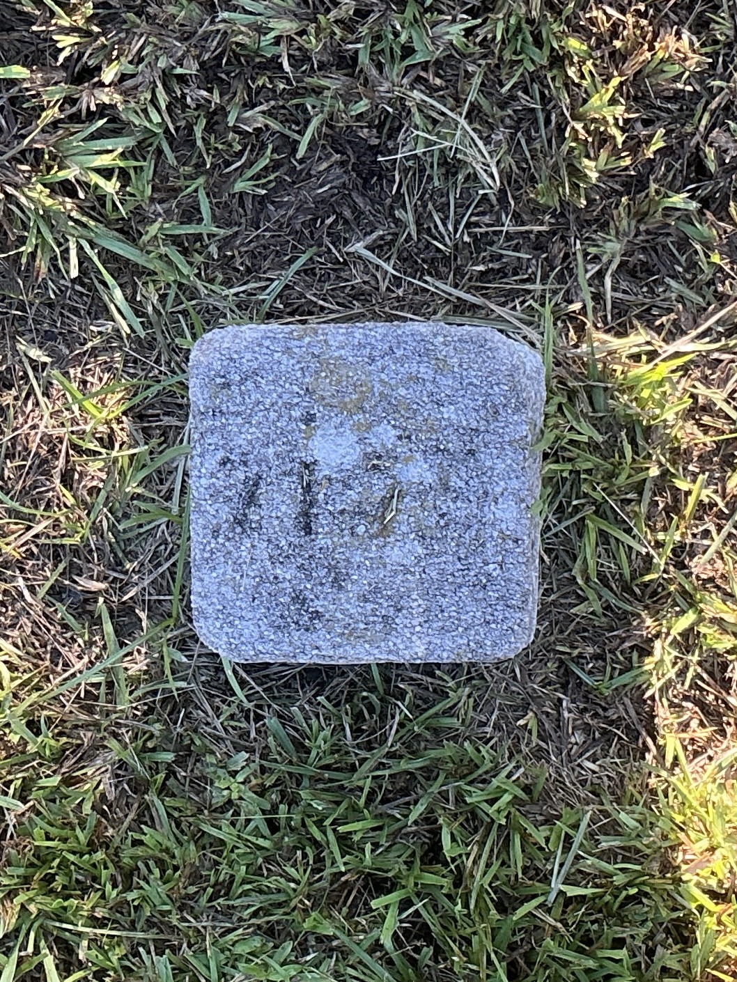 Top of flat marble marker