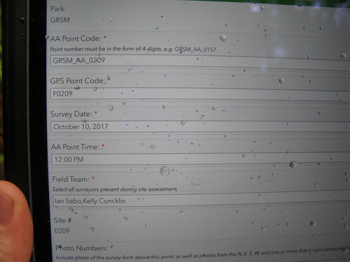 GRSM Accuracy Assessment. Plot Code: GRSM_AA_0209_1