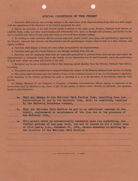 (Reverse) Mulberry Telephone Company Telephone Line Installation Special Use Permit