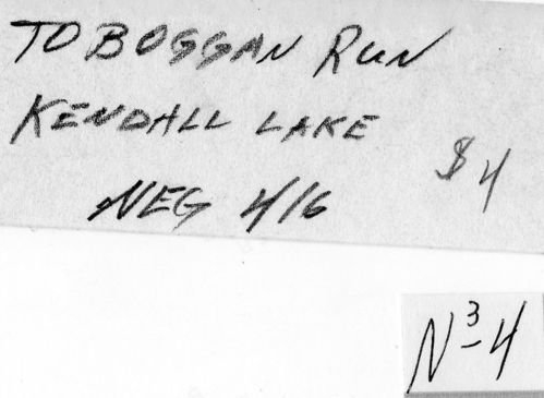 Virginia Kendall State Park Historic District, historic photos of toboggan run at Kendall Lake