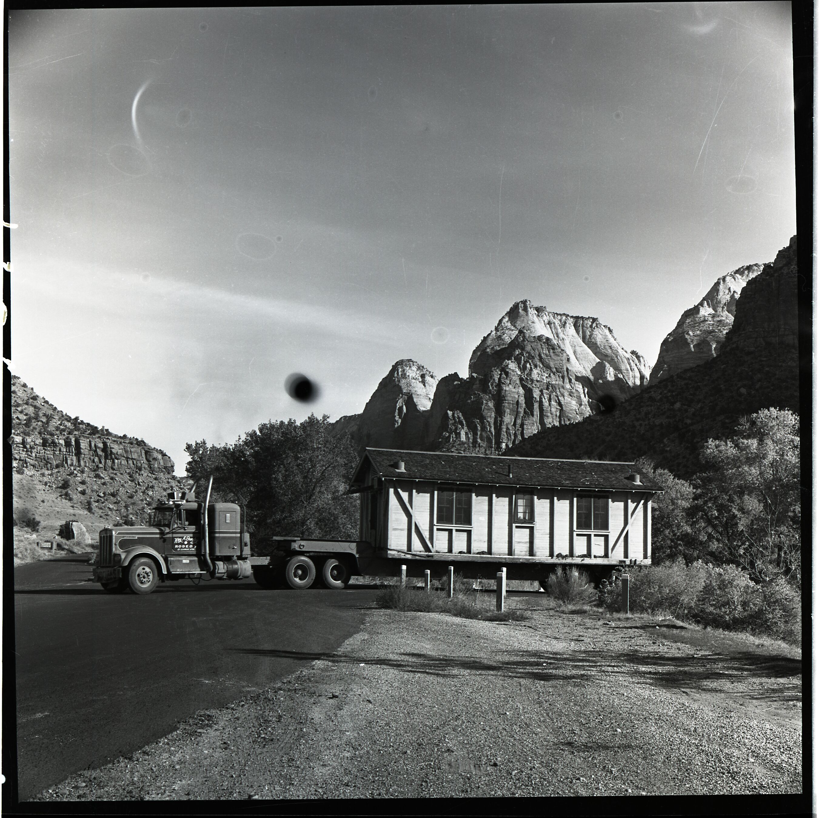 Zion Inn cabin being prepared for removal by Kaibab-Paiute Tribe.